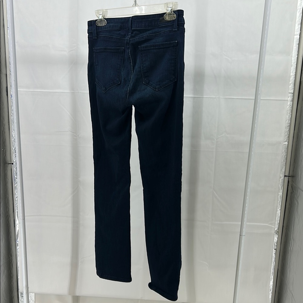 PAIGE Dark Blue Skyline Straight Petite Skinny Jeans Classic Fit - Picture 3 of 5
